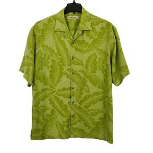 TOMMY BAHAMA Silk Hawaiian Shirt Size Large